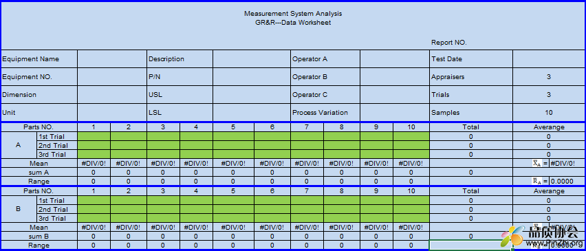 MSA测量分析系统-GR&R 通用版