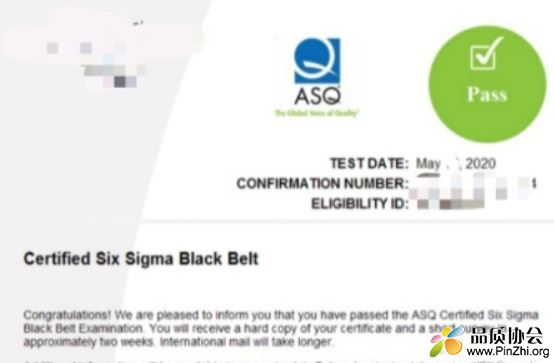 2020年5月美质协六西格玛黑带ASQ CSSBB考试经验