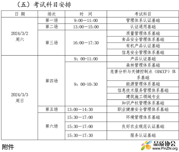 中国认证认可协会关于举办 2024 年第 1 期认证人员注册考试