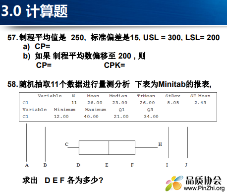 精益六西格玛黑带绿带测试题40页