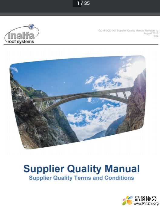 Supplier Quality Manual --Supplier Quality Terms and Conditions