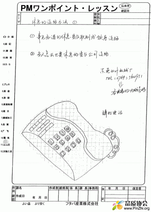 日企80年代手绘手写员工培训资料