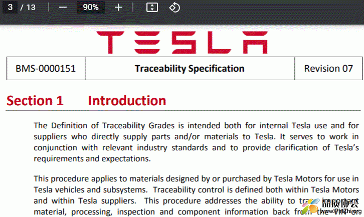 Tesla Traceability Specification