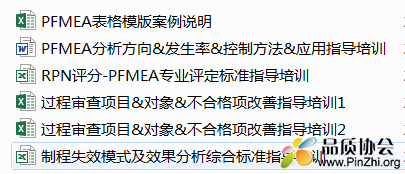 PFMEA评分标准与应用指导培训