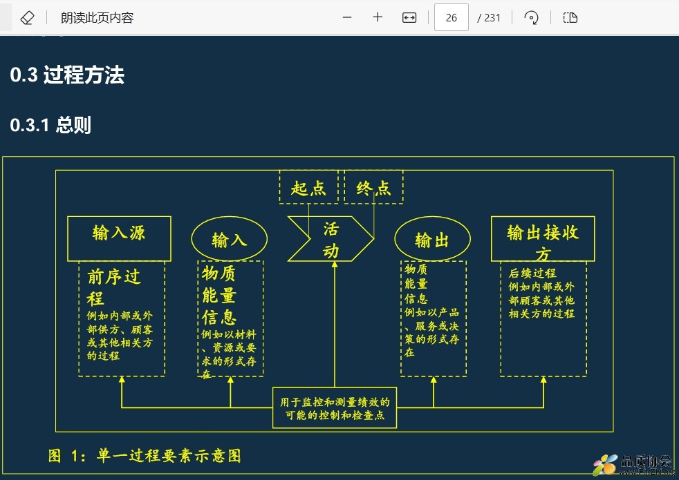 单一过程要素示意图