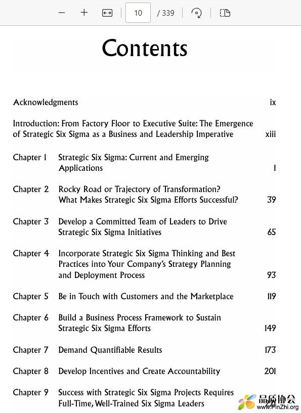 英文书 Strategic Six Sigma - 《Best Practices from the Executive Suite》