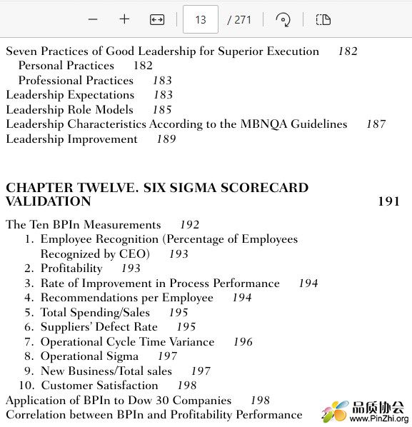 SIX SIGMA SCORECARD VALIDATION