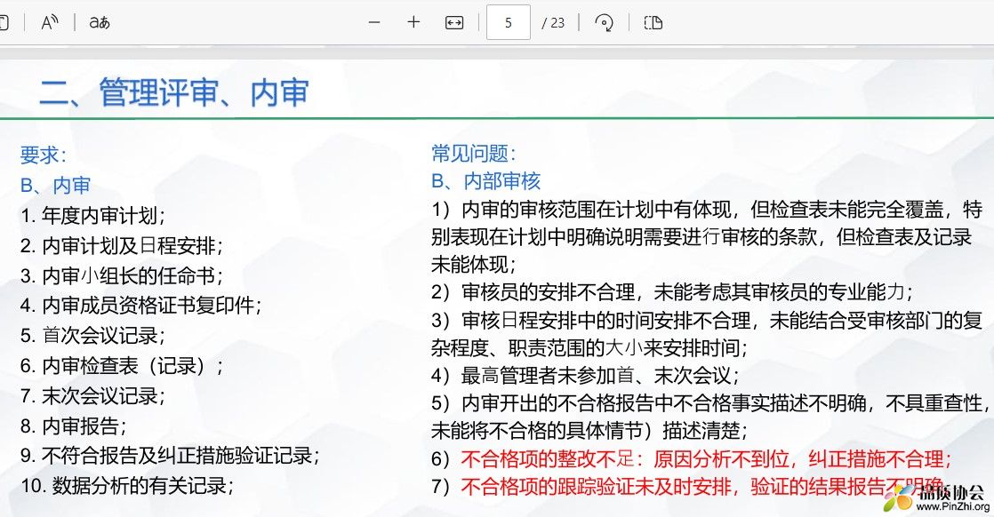 部分二方审核要求及常发问题点汇总