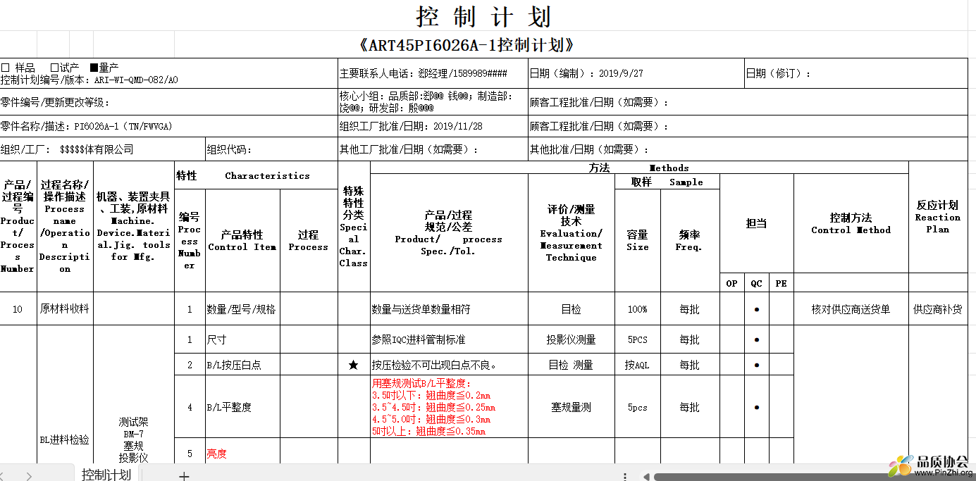 显示模组控制计划