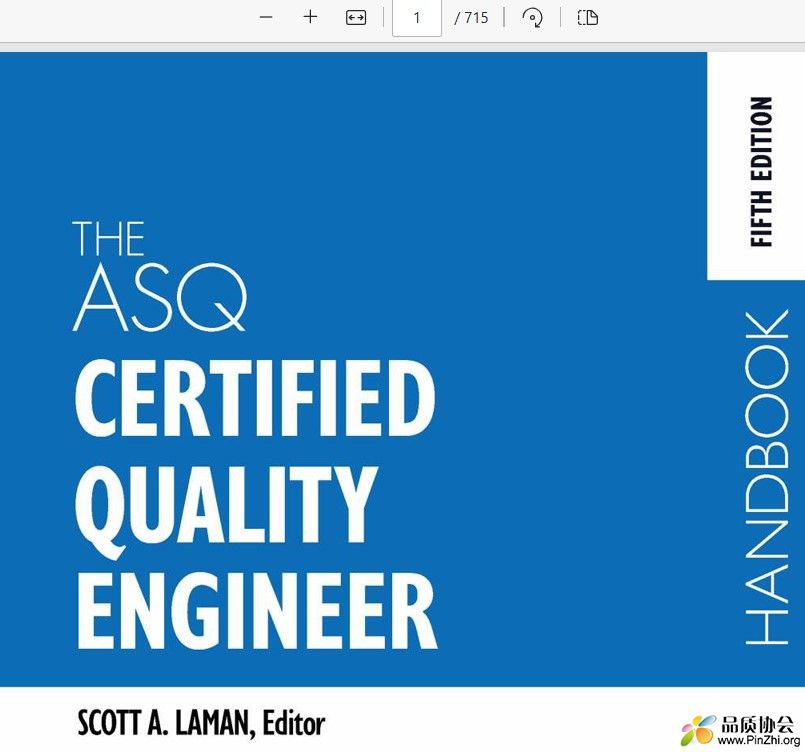 The ASQ Certified Quality Engineer Handbook,the fifth edition