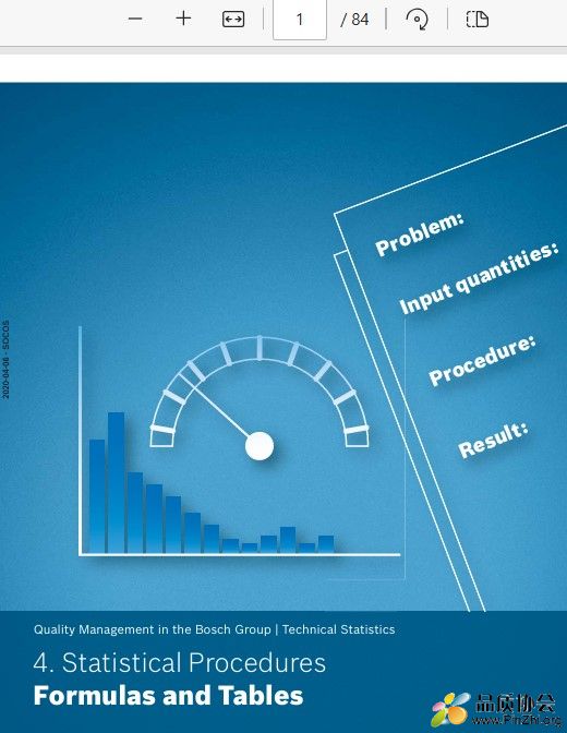 BOSCH_Statistical procedures-Formulas and tables