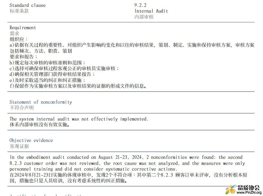 外审不符合项求助